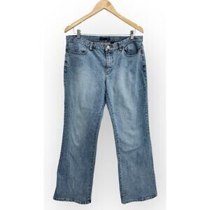 J Crew Jeans Size 10 Womens Blue Cotton Blend Straight Leg Mid Rise